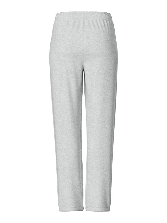 PIECES CHILLI HW STRAIGHT SWEAT PANTS - LIGHT GREY MELANGE
