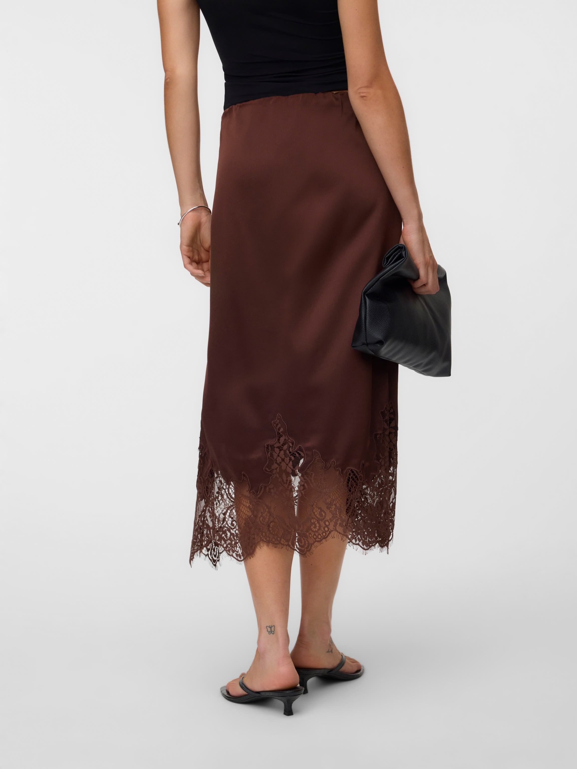 VERO MODA NOVI LACE DETAIL 7/8 SKIRT