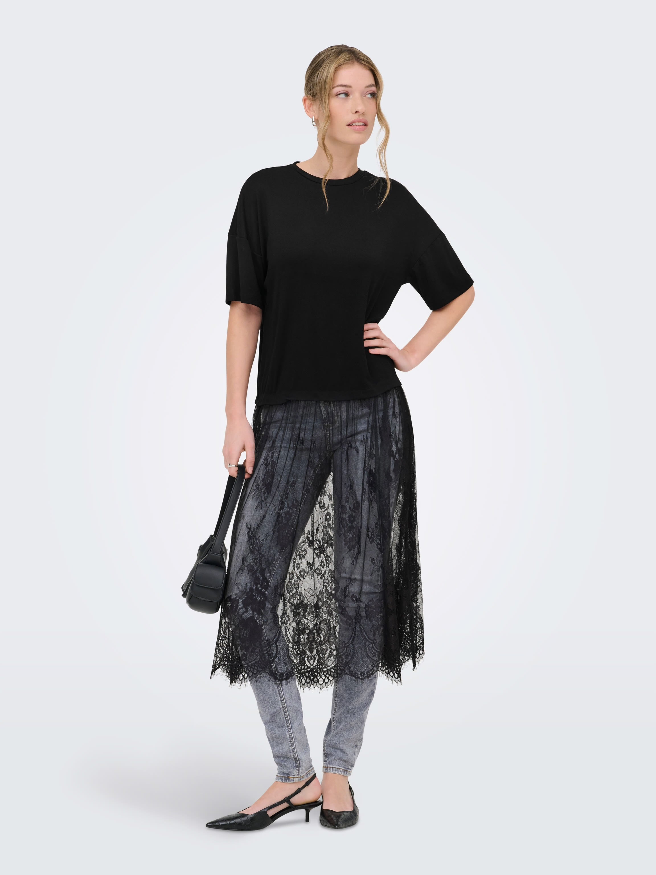 ONLY TAHLIA S/S LACE DRESS TOP