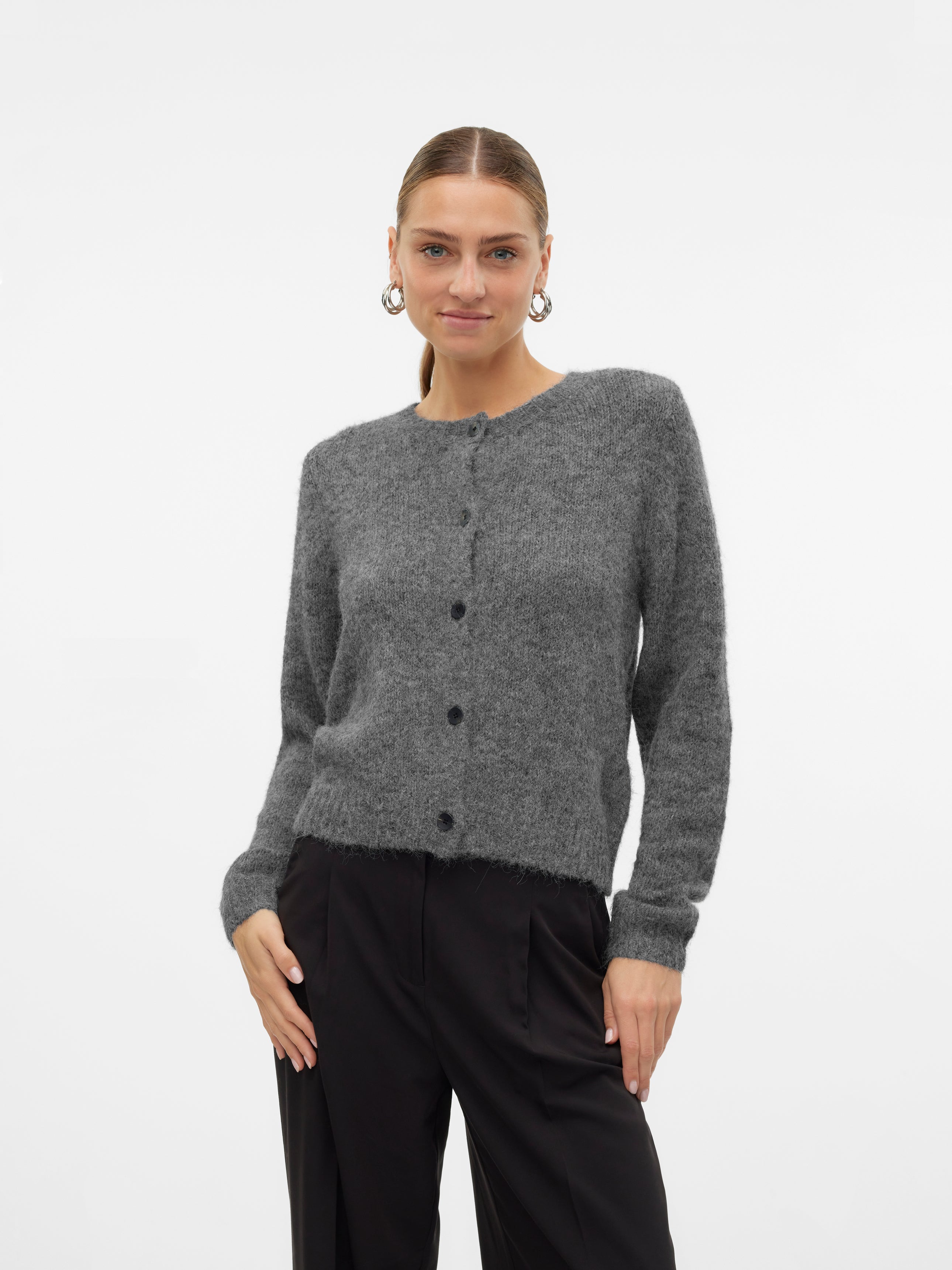 VERO MODA NOVAH LS ONECK BUTTON CARDIGAN