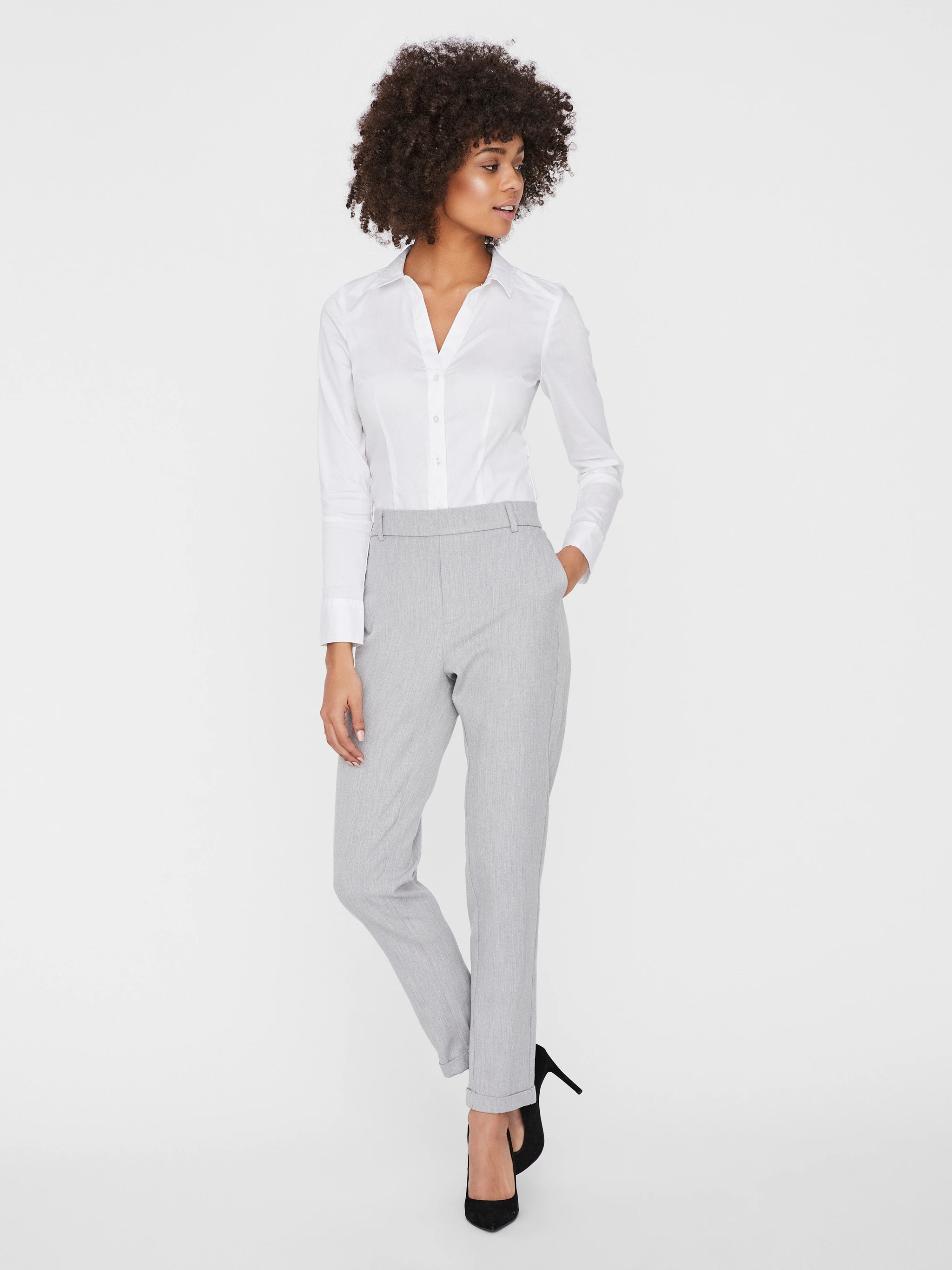 VERO MODA MAYA MW LOOSE SOLID PANT