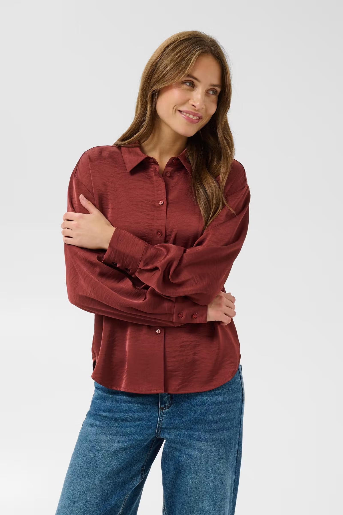 KAFFE RORY CROPPED SHIRT