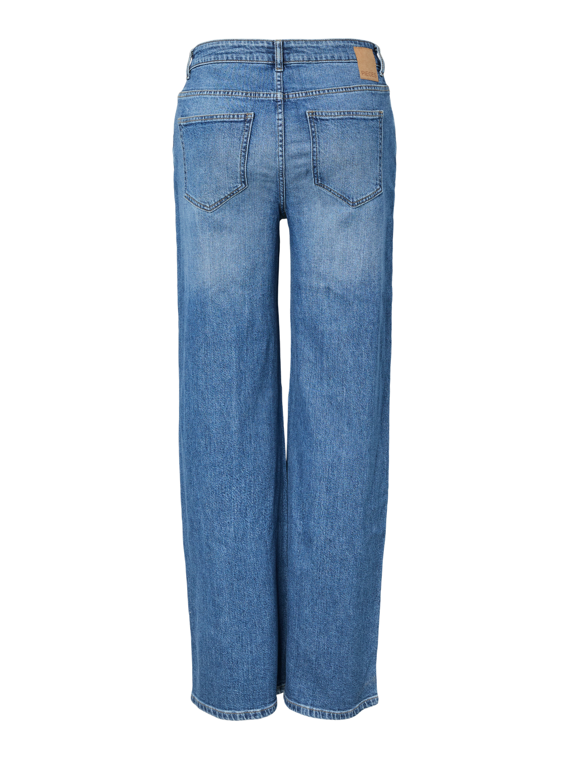 PIECES SILKE MW WIDE JEANS - MEDIUM BLUE DENIM