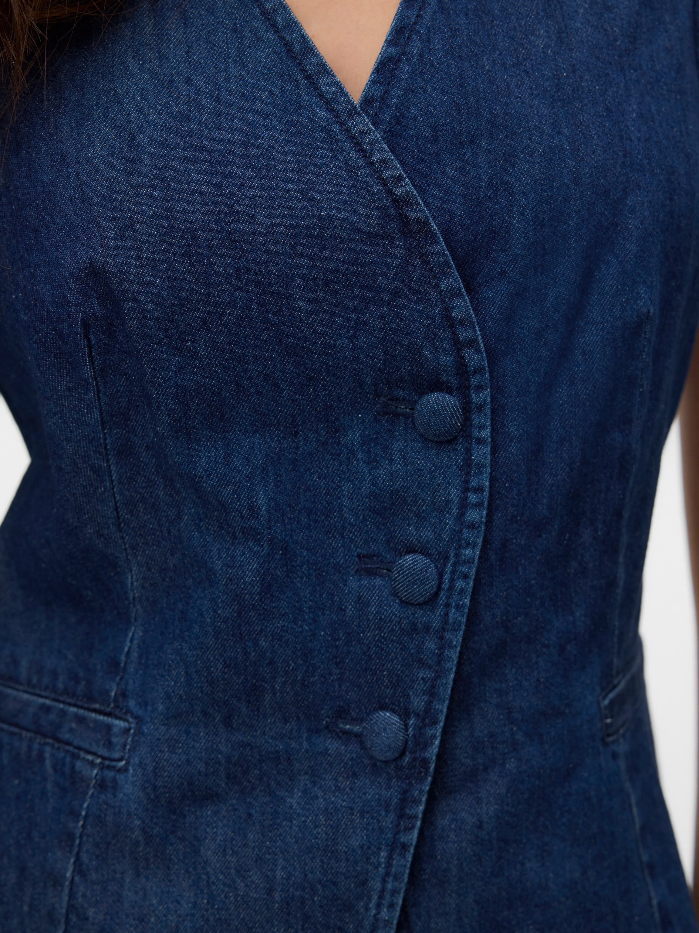 VERO MODA VITA SL DENIM WAISTCOAT