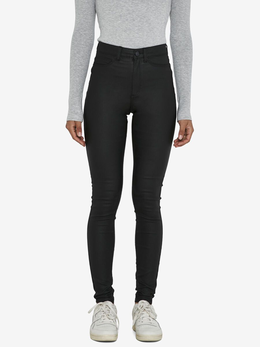 NOISY MAY CALLIE HW SKINNY COATED PANTS