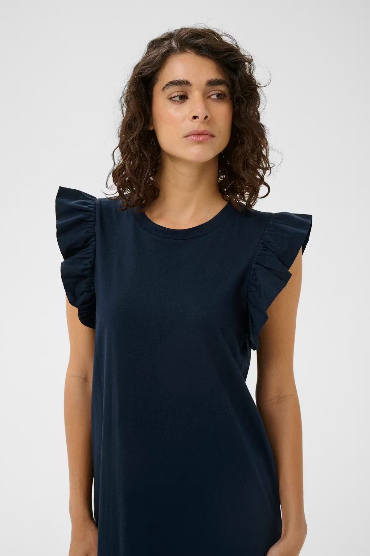 KAFFE CELINA FLOUNCE DRESS