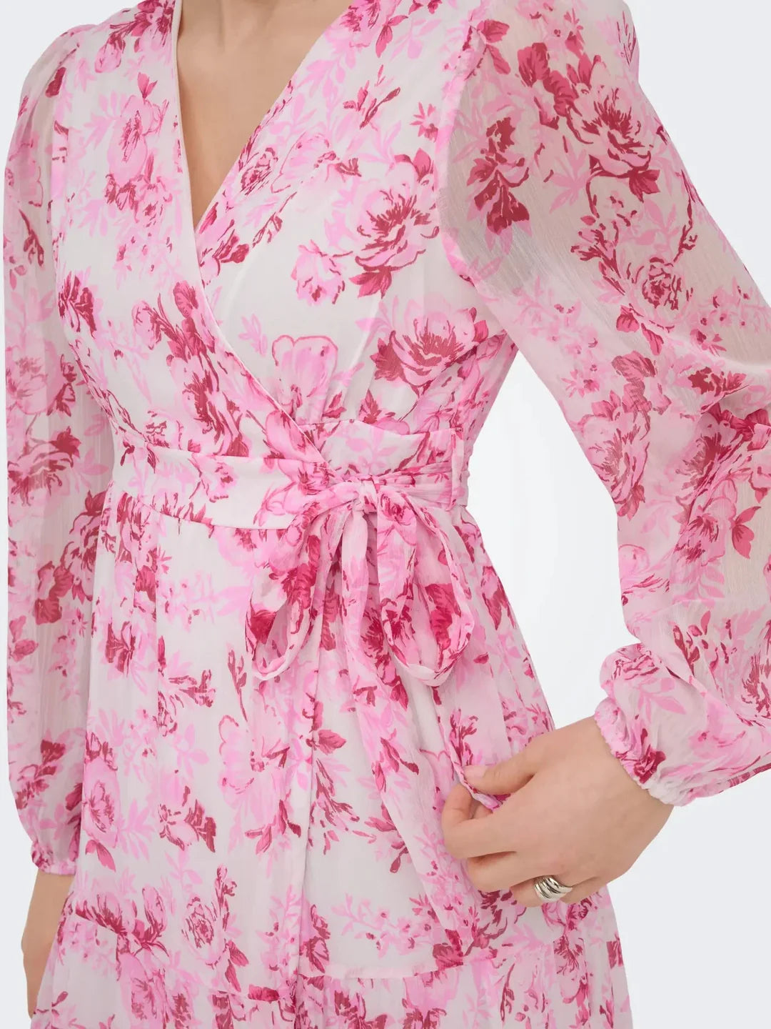 ONLY MIRIAM LS WRAP MIDI DRESS