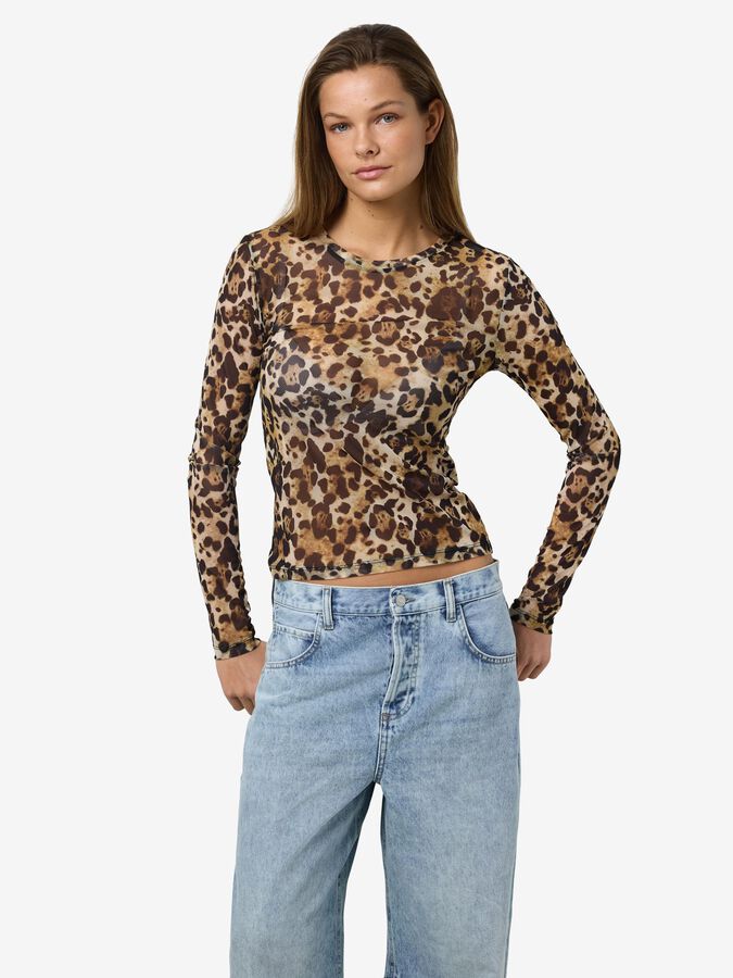 NOISY MAY JUDITH L/S MESH TOP