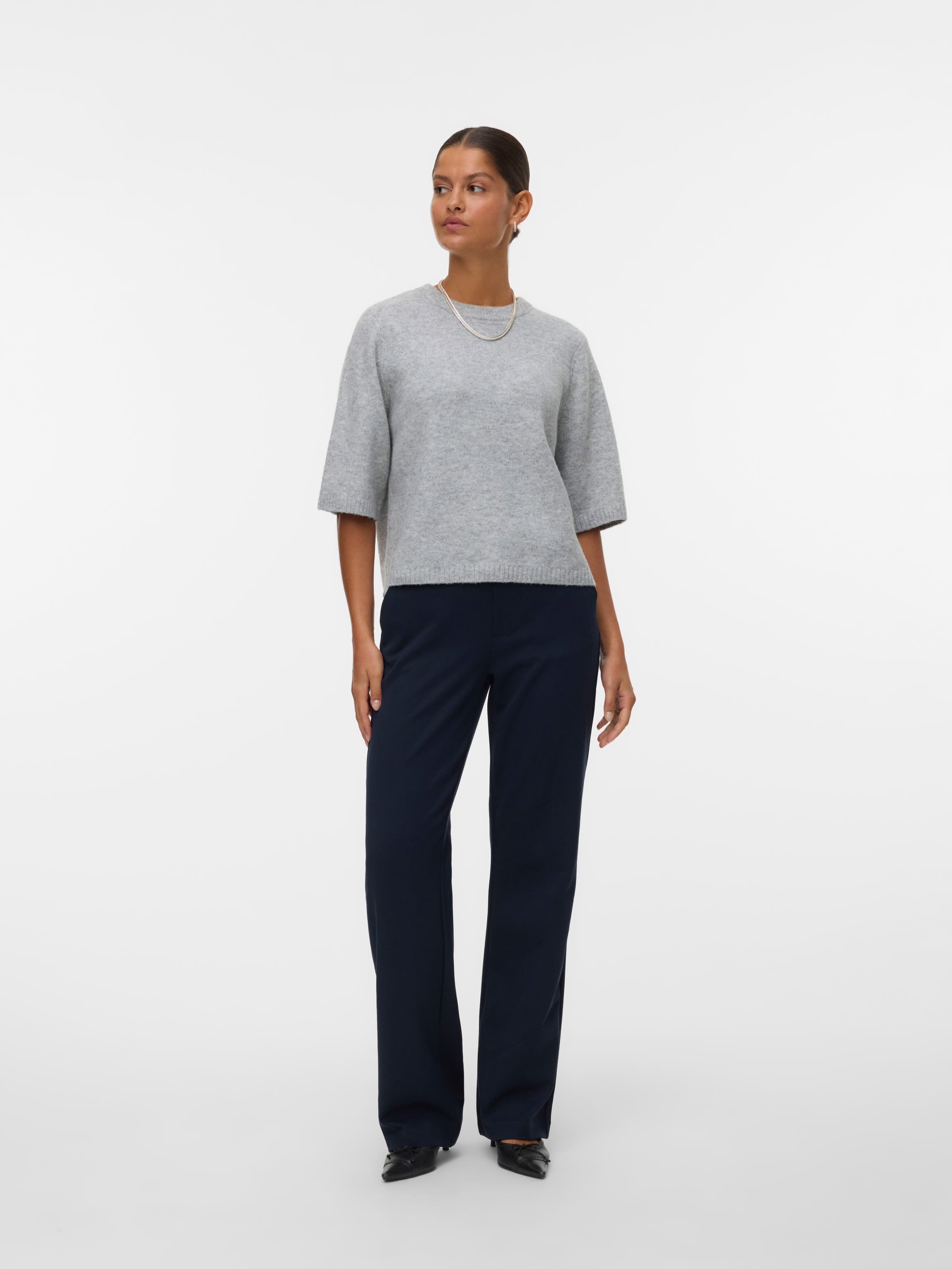VERO MODA BOOM 2/4 O-NECK OVERSIZE PULLOVER