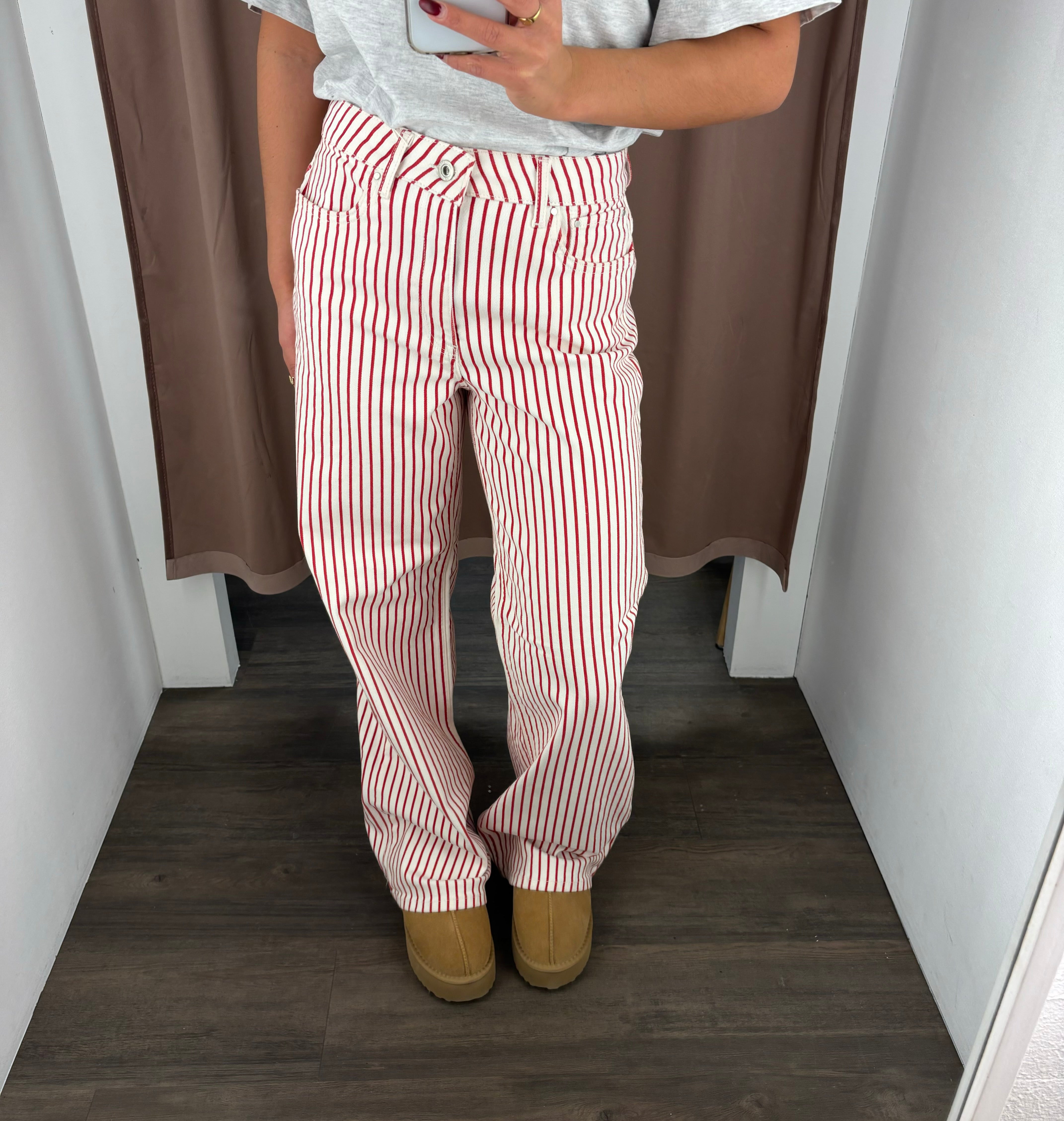 ONLY MADISON-SIK HW WIDE STRIPE PANT