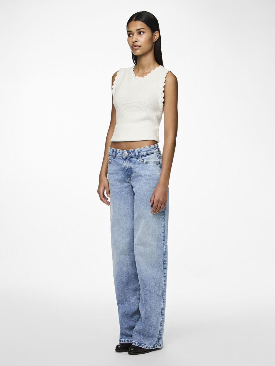 PIECES SELMA LW WIDE JEANS