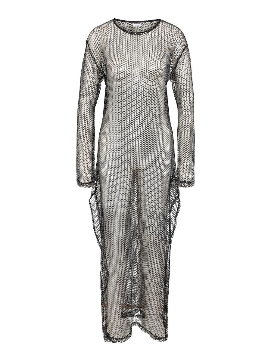 NOISY MAY HALO L/S HIGH SLIT MAXI DRESS