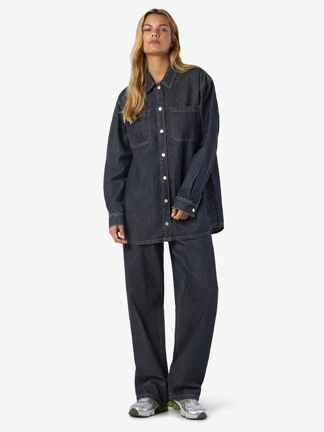 NOISY MAY ALVA L/S DENIM SHACKET AZ386DB NOOS