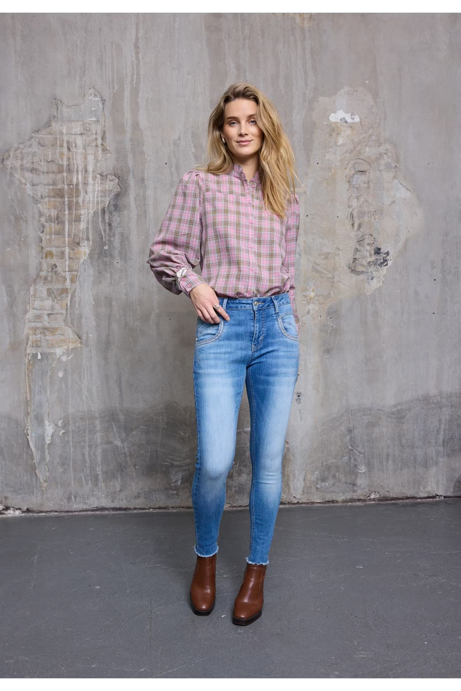 PULZ JEANS CARMEM EMB. HW SKINNY LEG