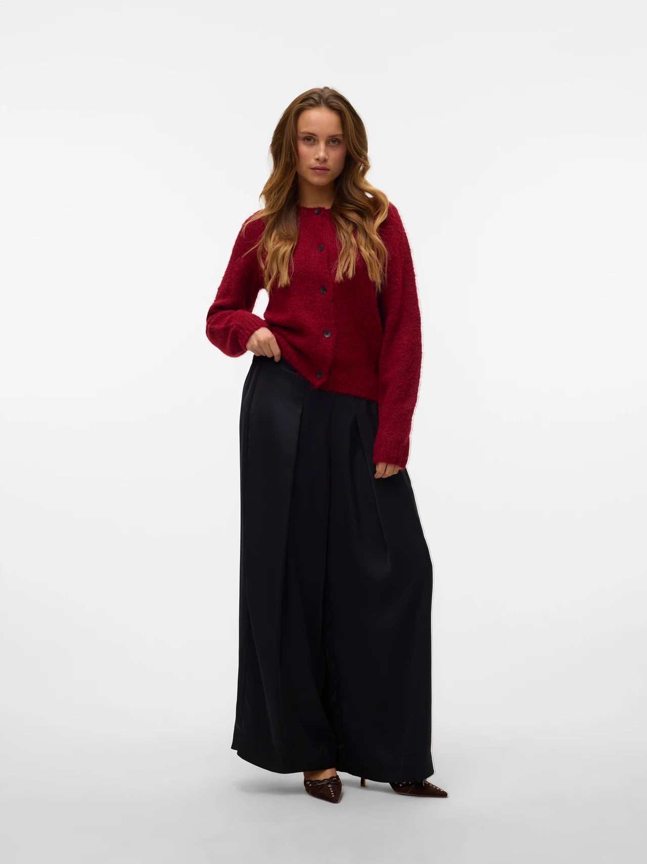 VERO MODA NOVAH LS ONECK BUTTON CARDIGAN