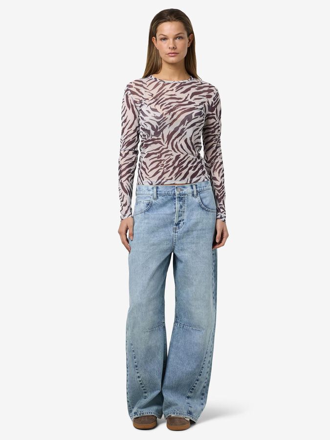 NOISY MAY JUDITH L/S MESH TOP