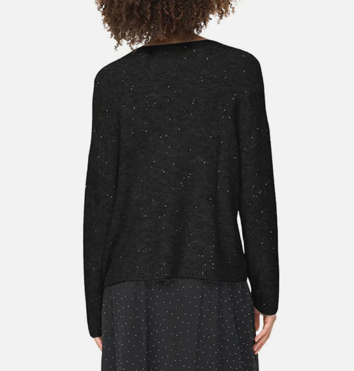 ONLY ARIZONA LS SEQUINS V-NECK PULLOVER KNIT