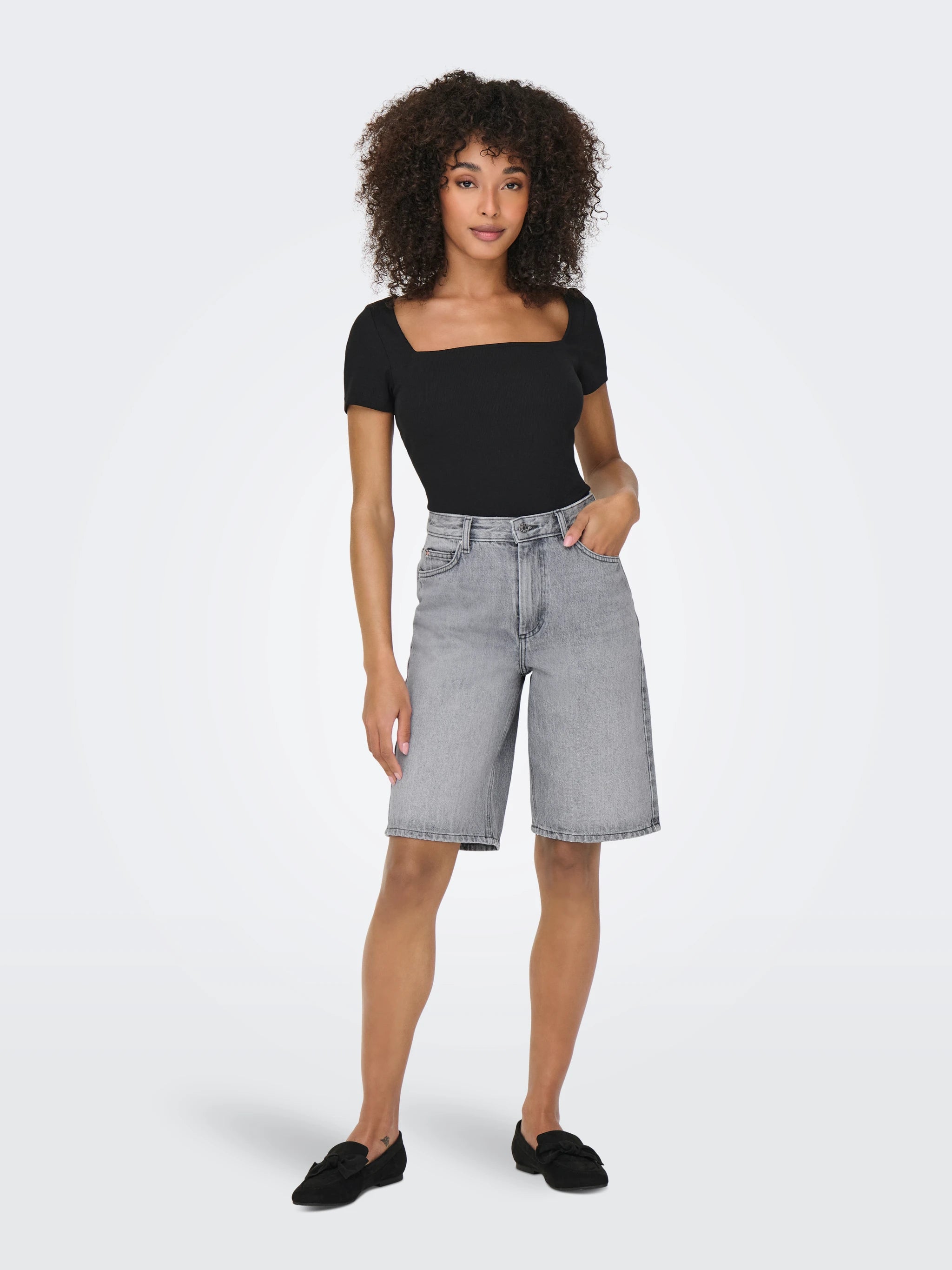 ONLY SONNY HW WIDE DNM SHORTS