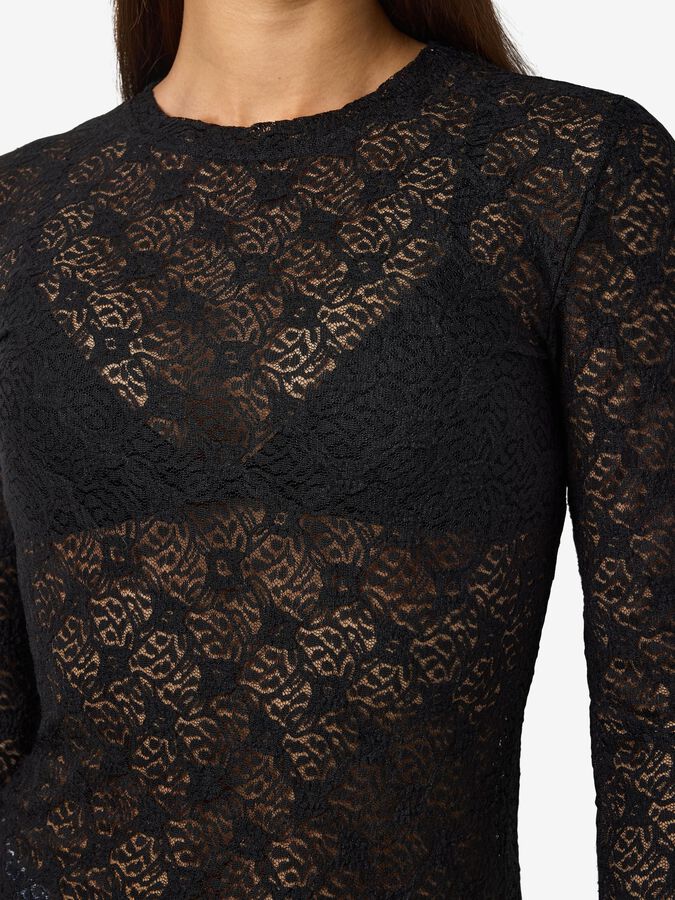 NOISY MAY JUDITH L/S LACE TOP