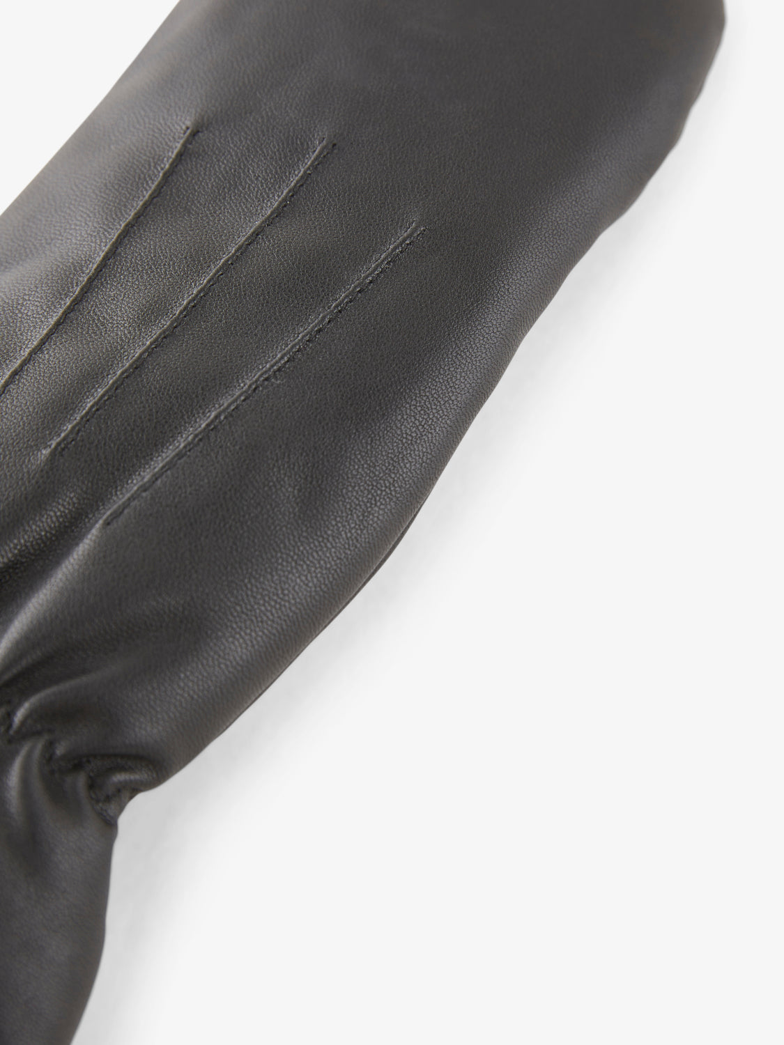 PIECES NELLIE LEATHER MITTENS