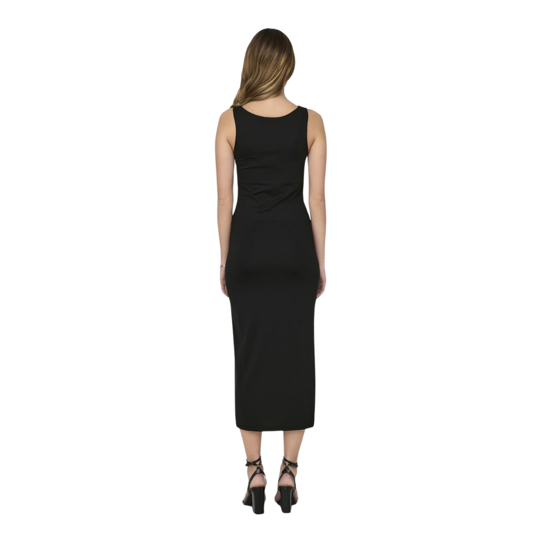 ONLY EA S/L LONG SLIT DRESS