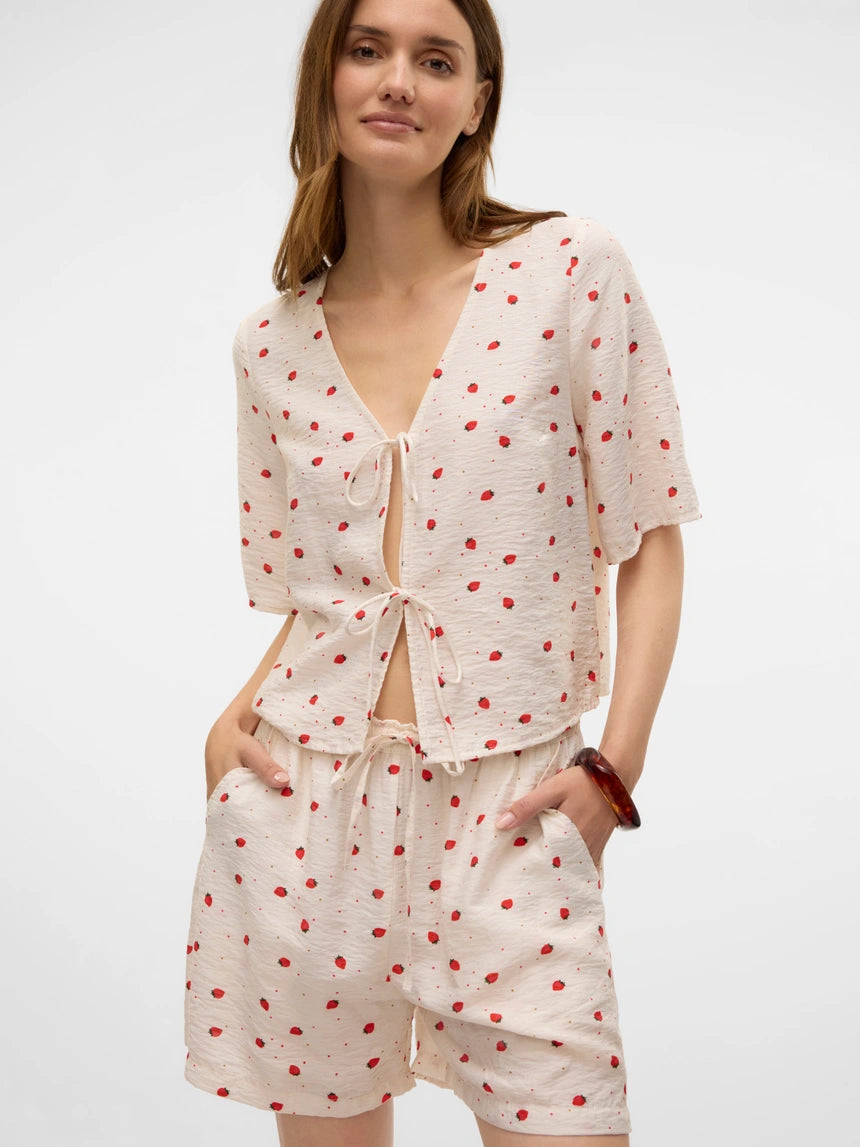 VERO MODA ODETTE 2/4 TIE TOP