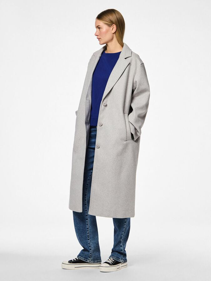 PIECES JULLE LS LONG COAT