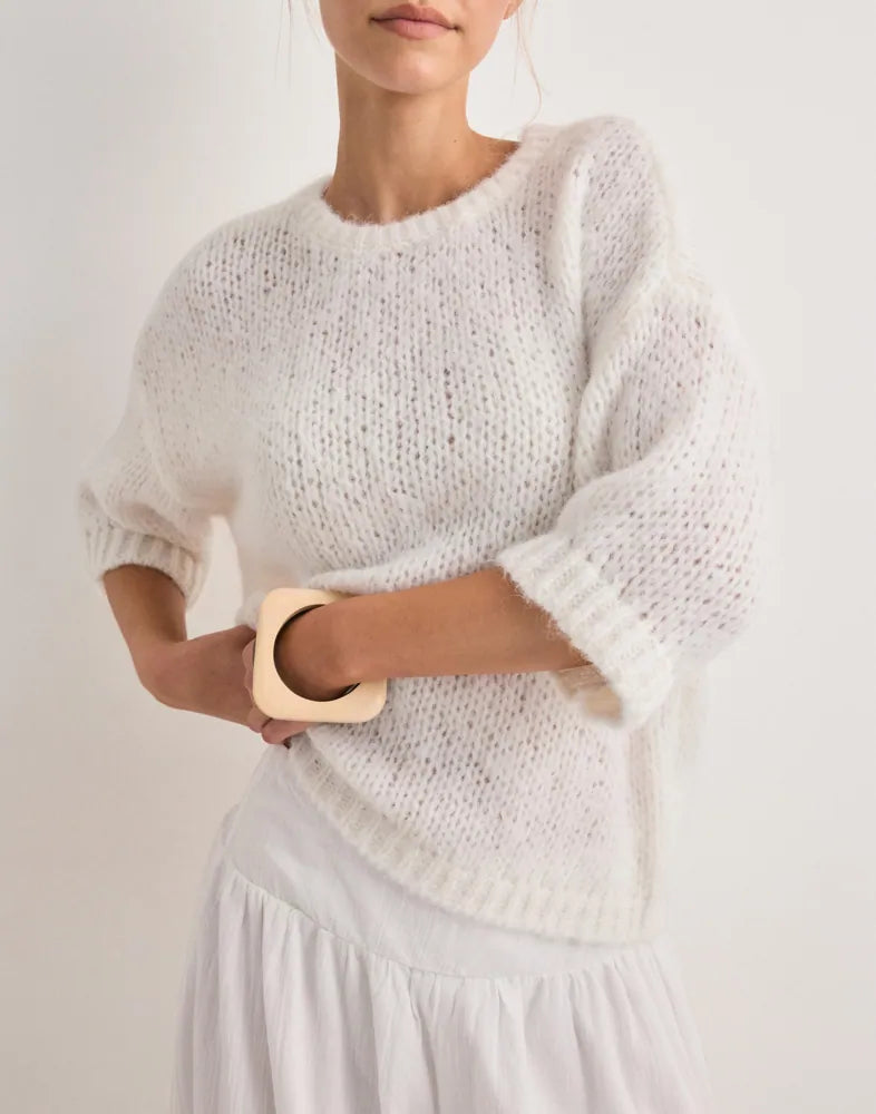 ONLY NORDIC SS LOOSE O-NECK KNT