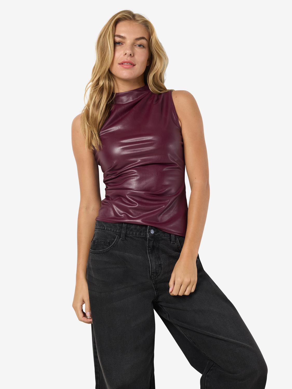 NOISY MAY DANDY PU S/L TOP