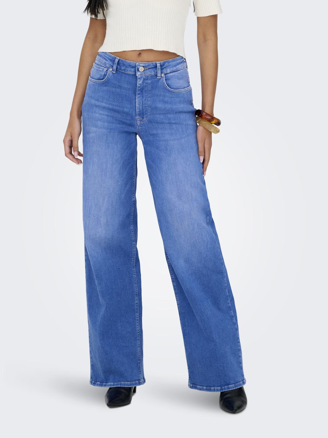 ONLY MADISON BLUSH HW WIDE DNM