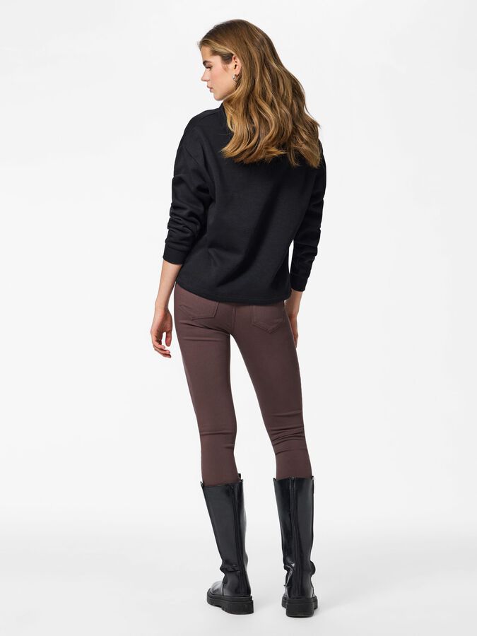 PIECES HIGHSKIN WEAR JEGGINGS - HOT FUDGE