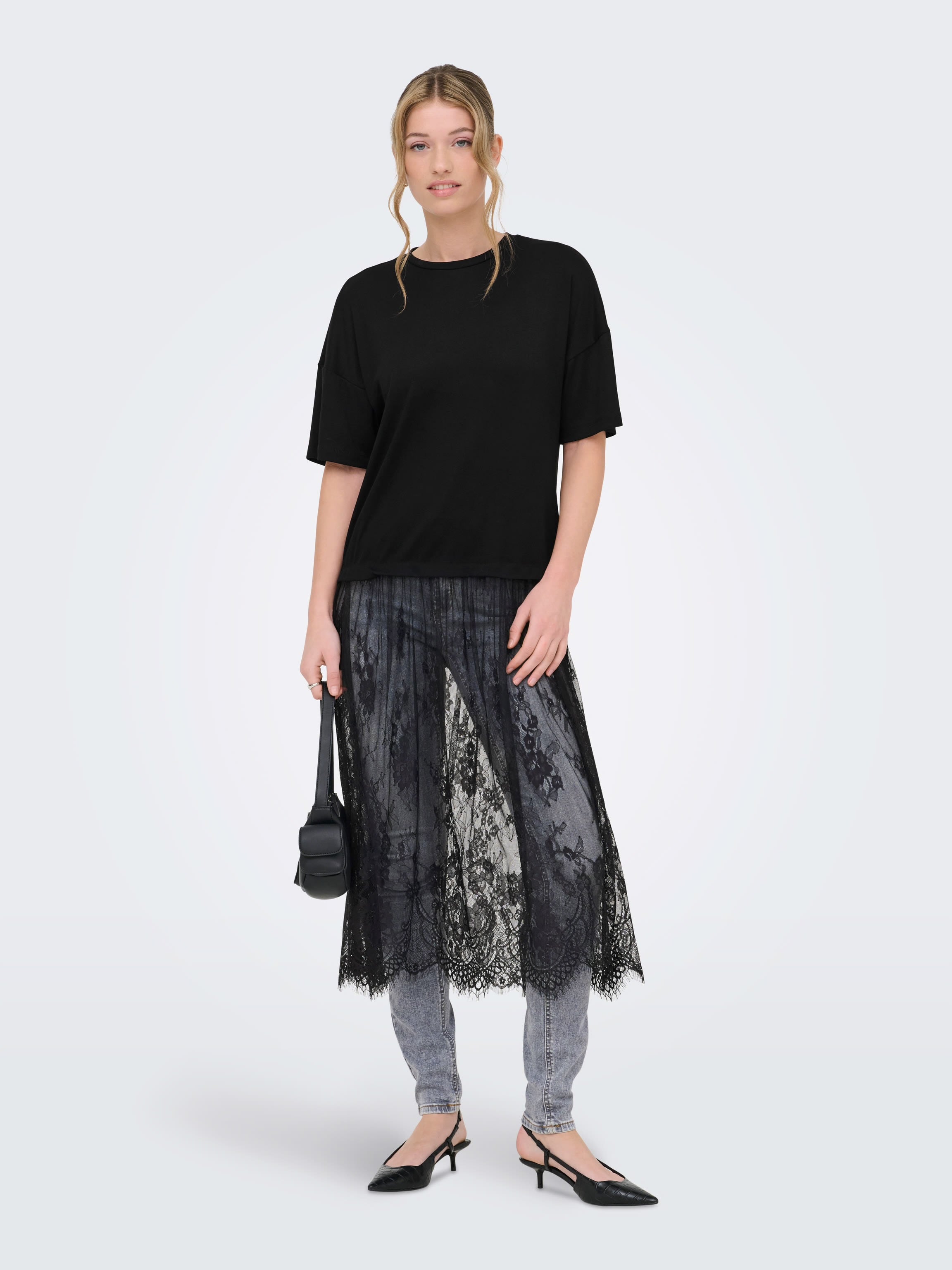 ONLY TAHLIA S/S LACE DRESS TOP