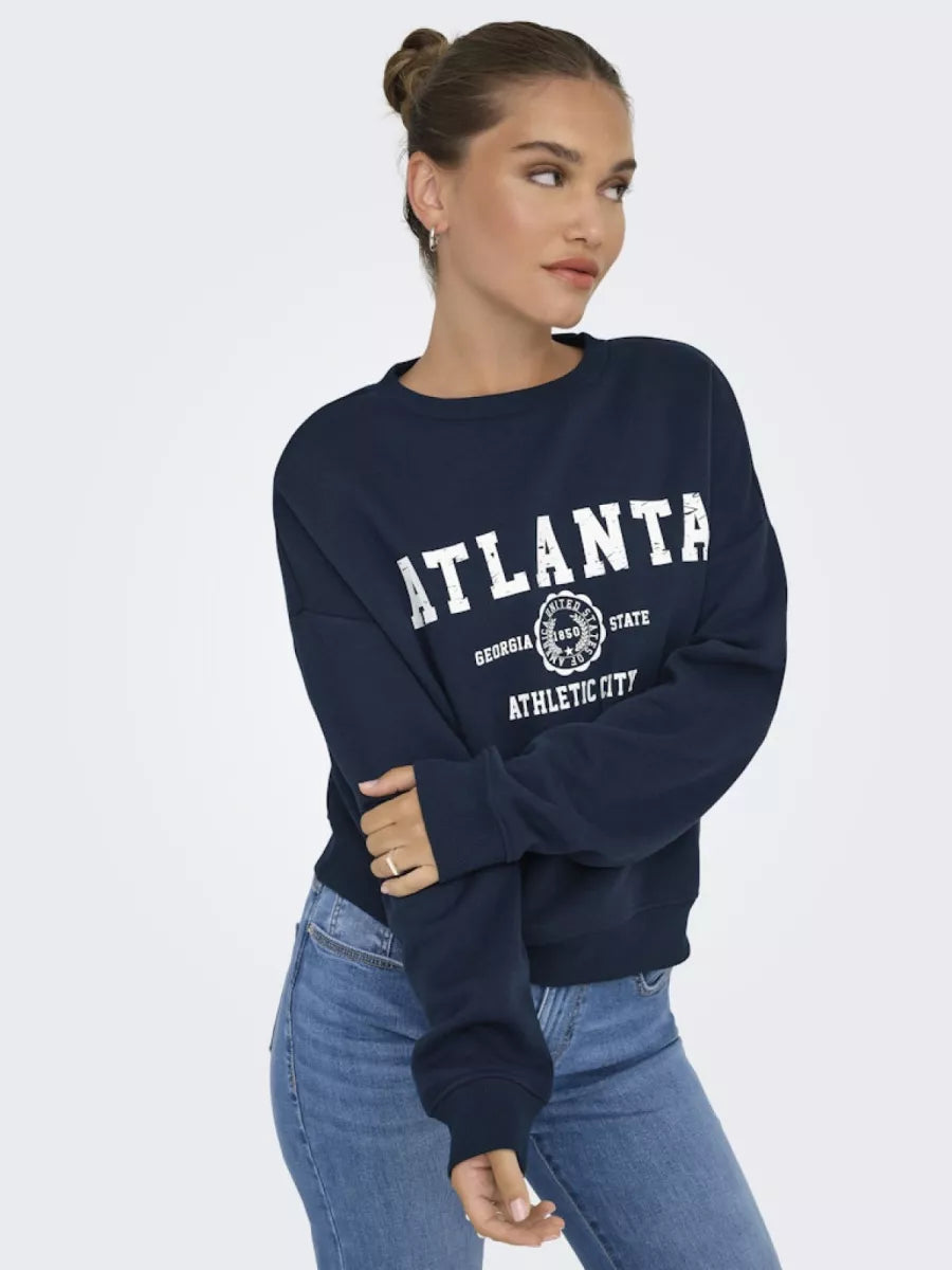 ONLY SWEAT LIFE L/S CREW O.SIZE STATE