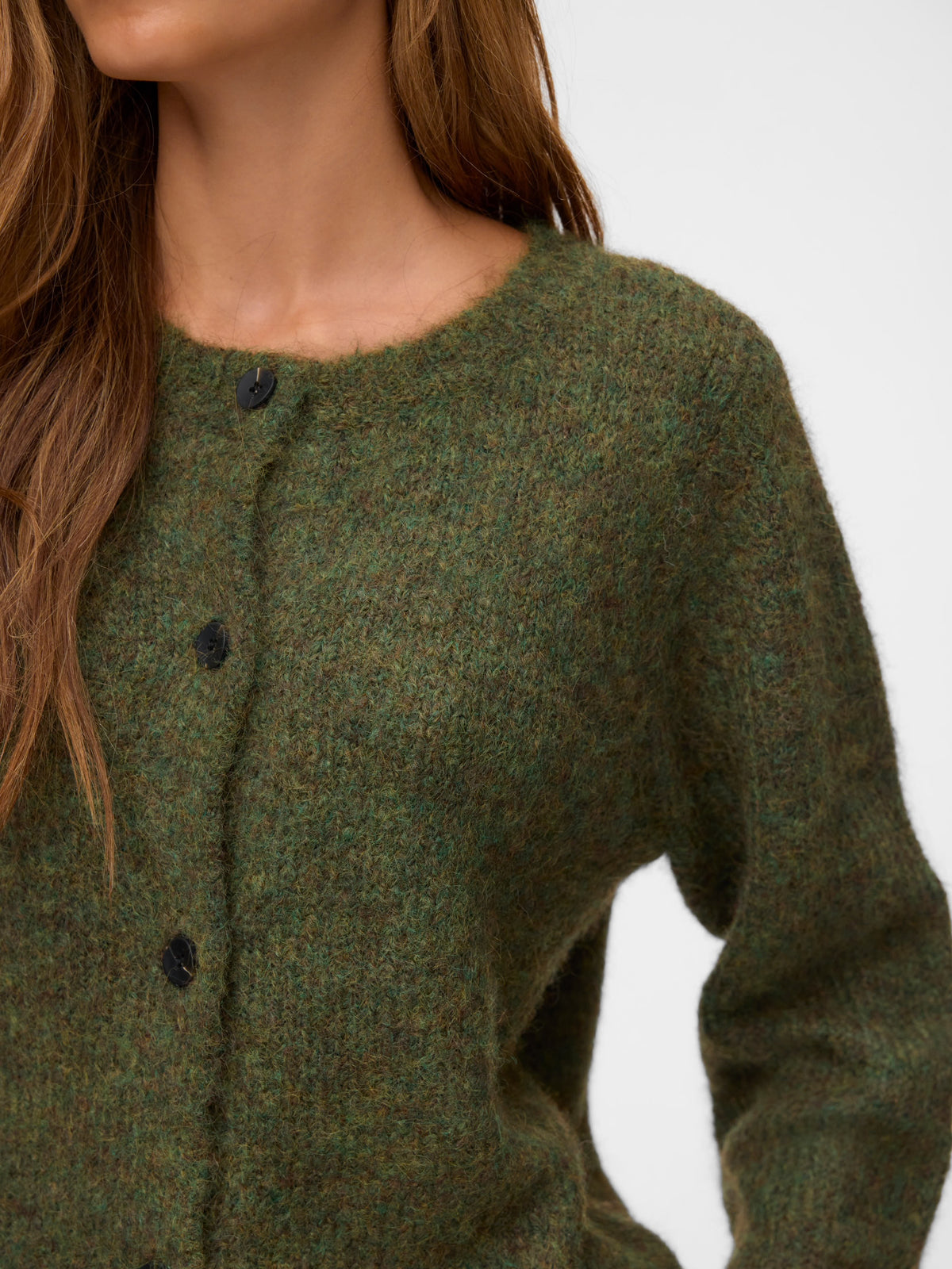 VERO MODA NOVAH LS O-NECK BUTTON CARDI GA NOOS