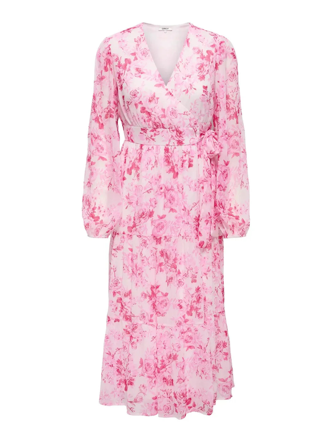 ONLY MIRIAM LS WRAP MIDI DRESS