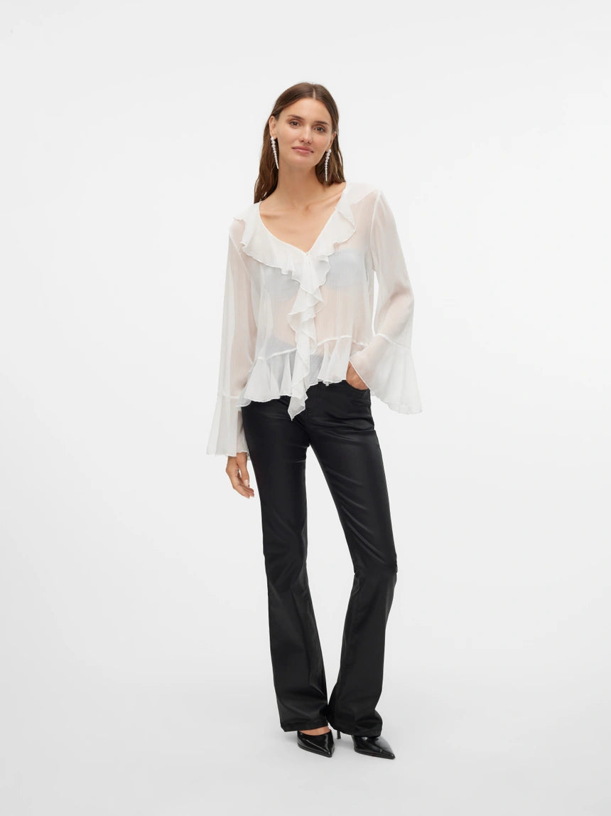 VERO MODA FLASH MR FLARED COATED PANTS