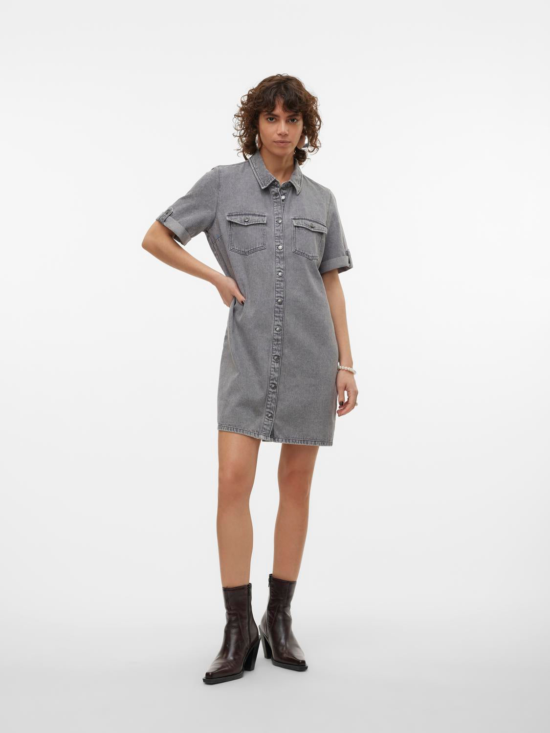 VERO MODA JENNIE SS SHORT DENIM DRESS