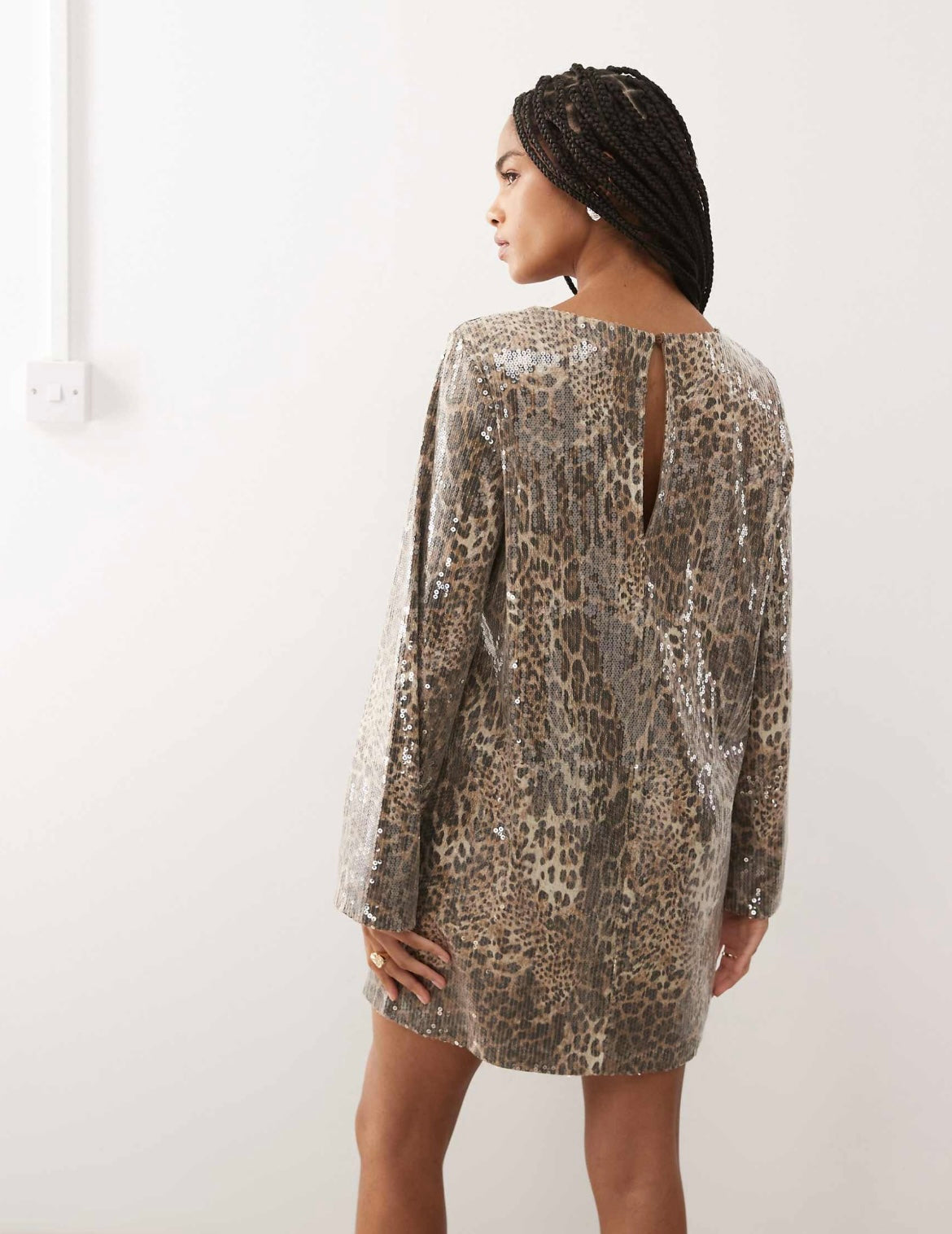 NOISY MAY JESSY L/S MINI SEQUINDRESS