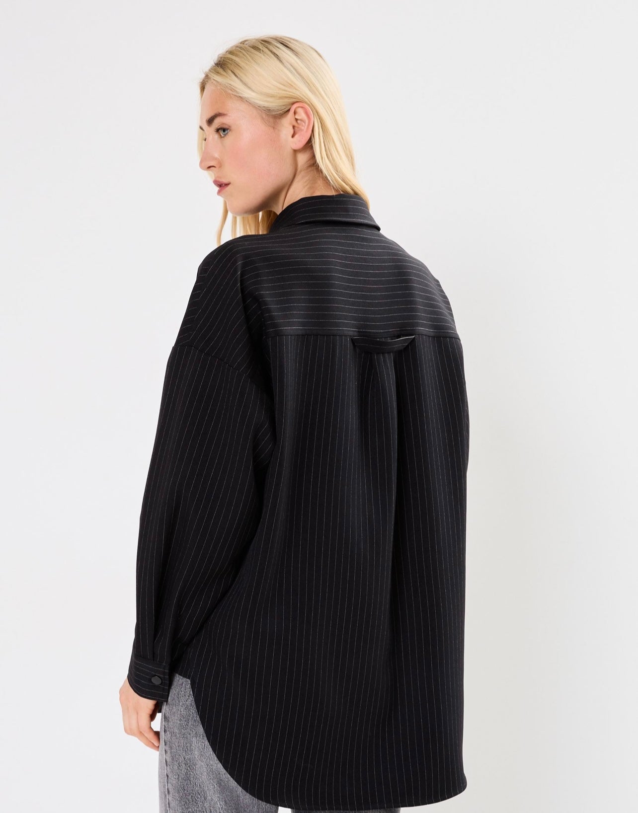 NOISY MAY DALLAS L/S PINSTRIPE OVERSHIRT