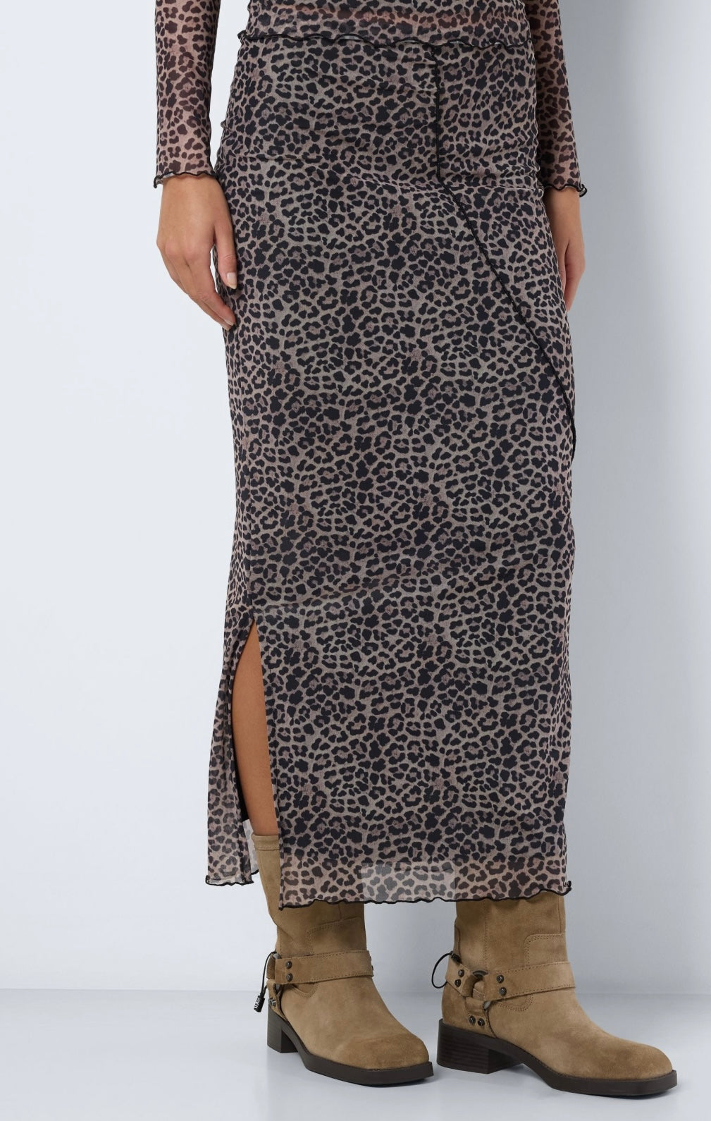 NOISY MAY STEFFI NW ANK MESH MAXI SKIRT