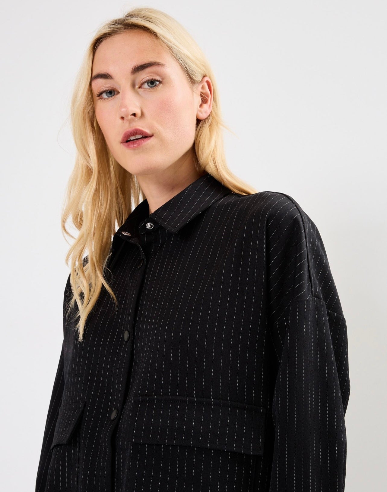 NOISY MAY DALLAS L/S PINSTRIPE OVERSHIRT