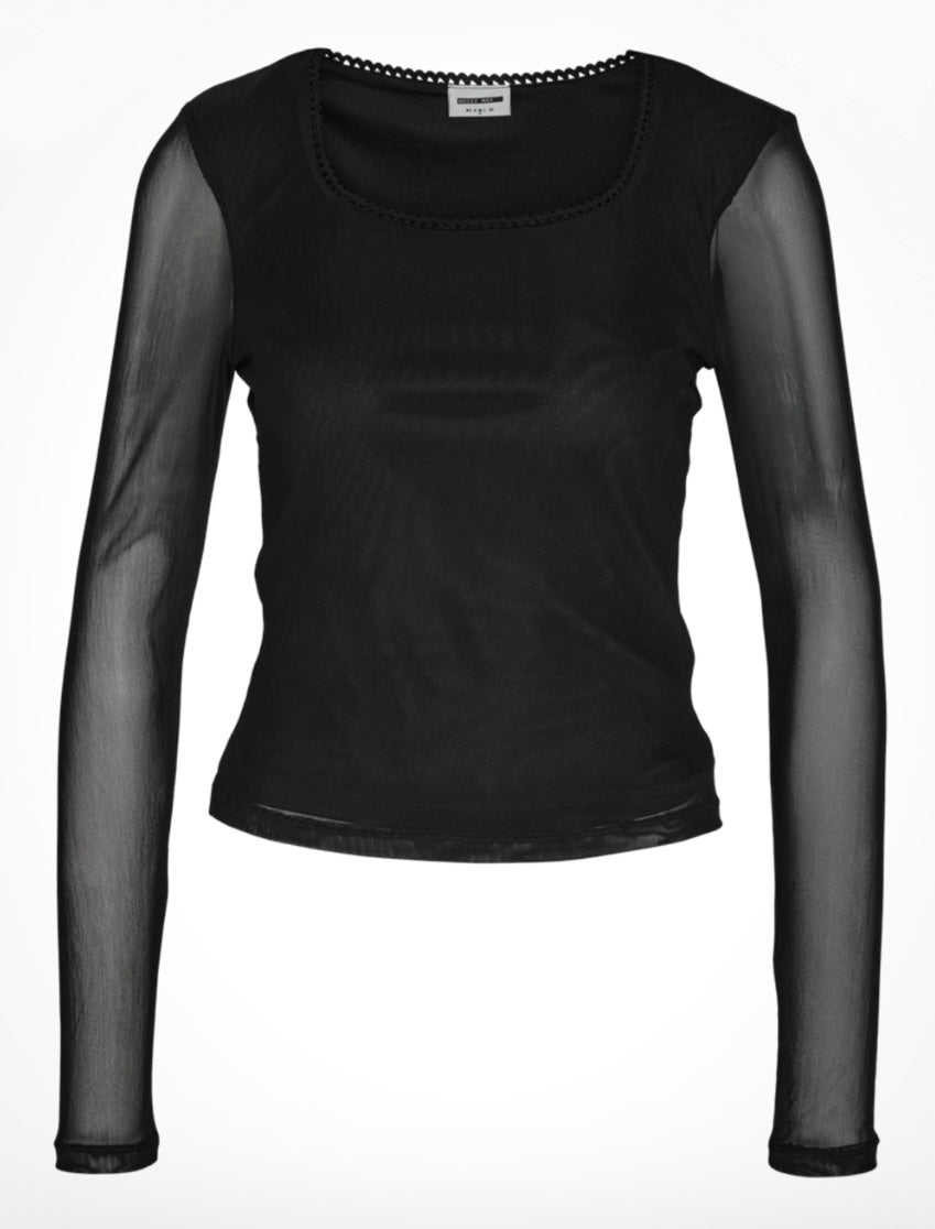 NOISY MAY LUCIA L/S SQUARE NECK TOP