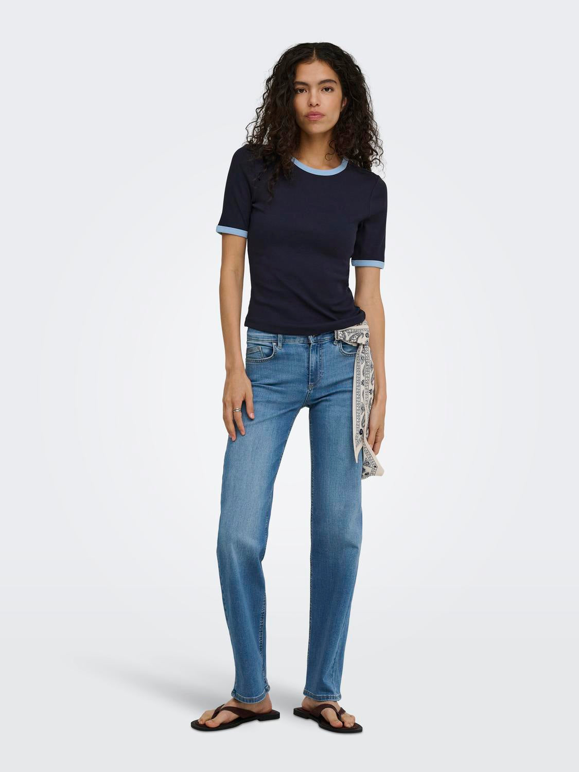 ONLY VAL S/S CONTRAST TOP JRS
