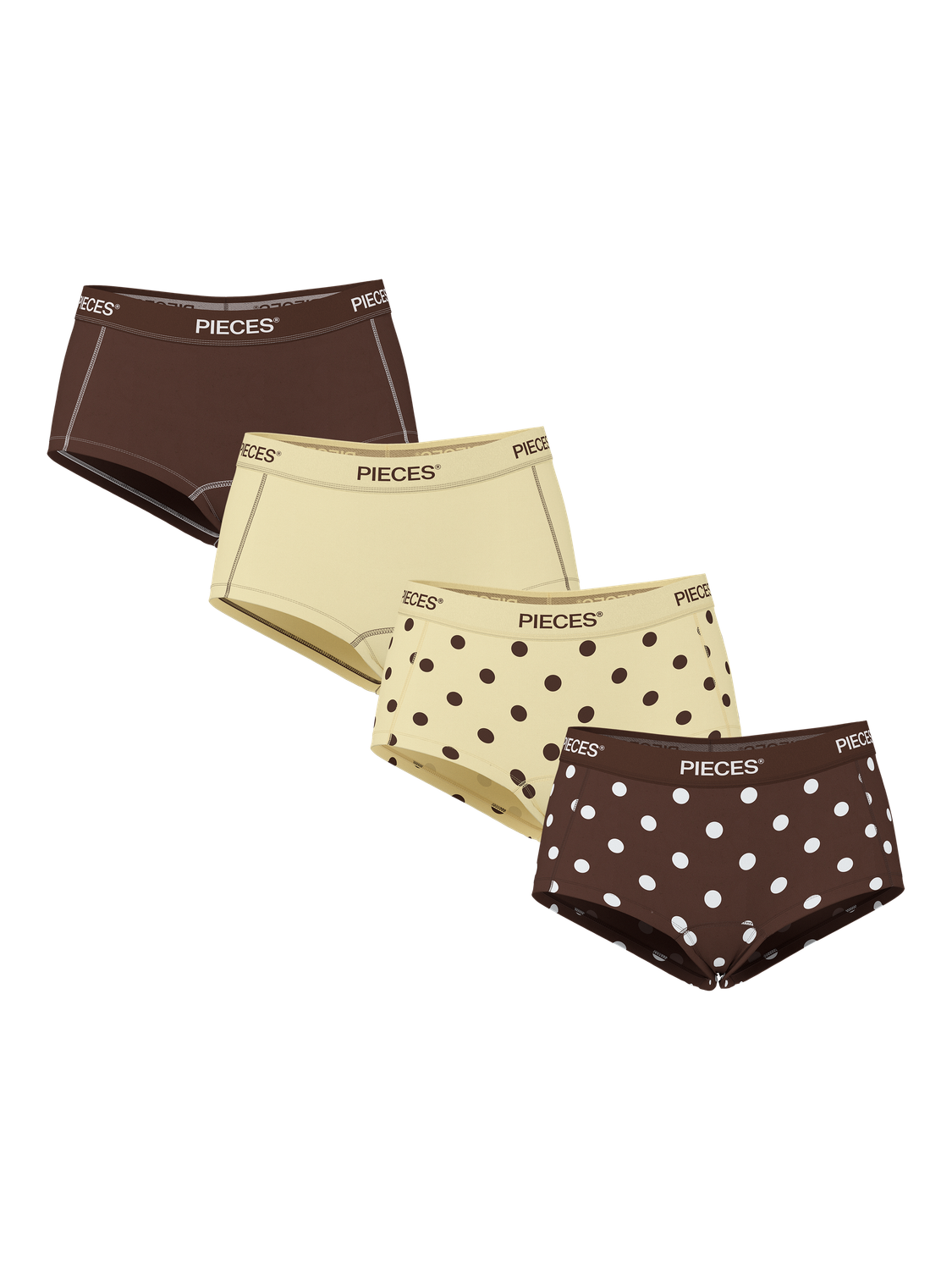PIECES LOGO LADY 4 PACK BC