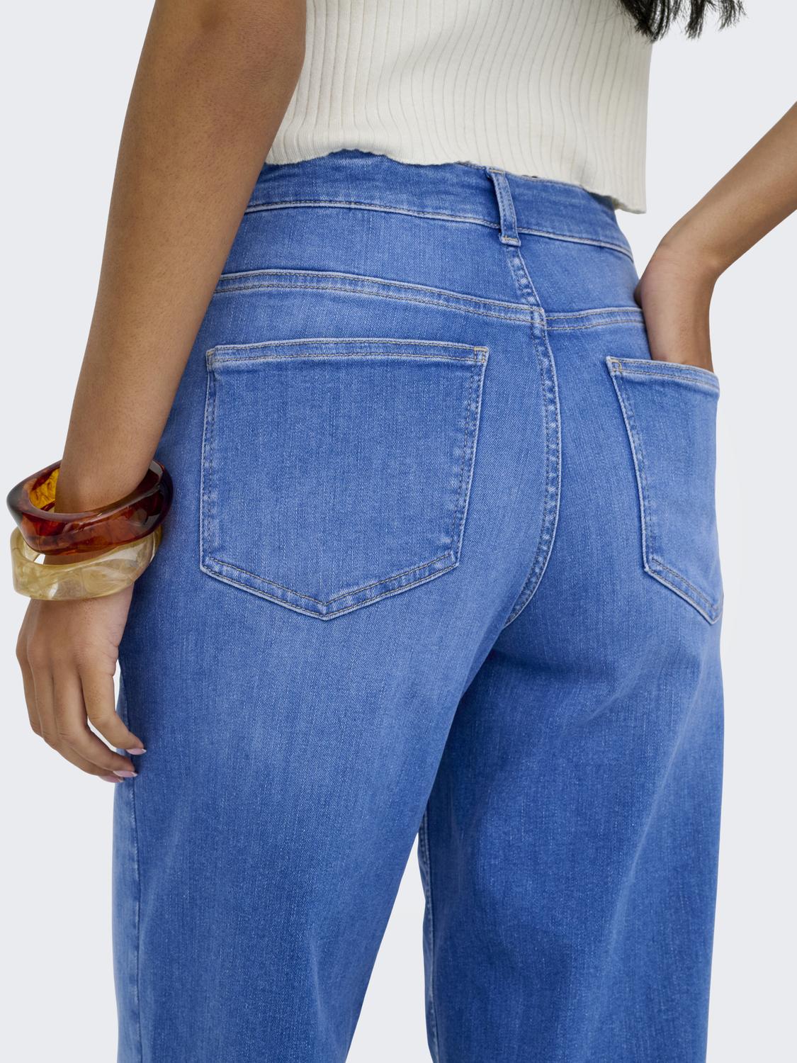 ONLY MADISON BLUSH HW WIDE DNM