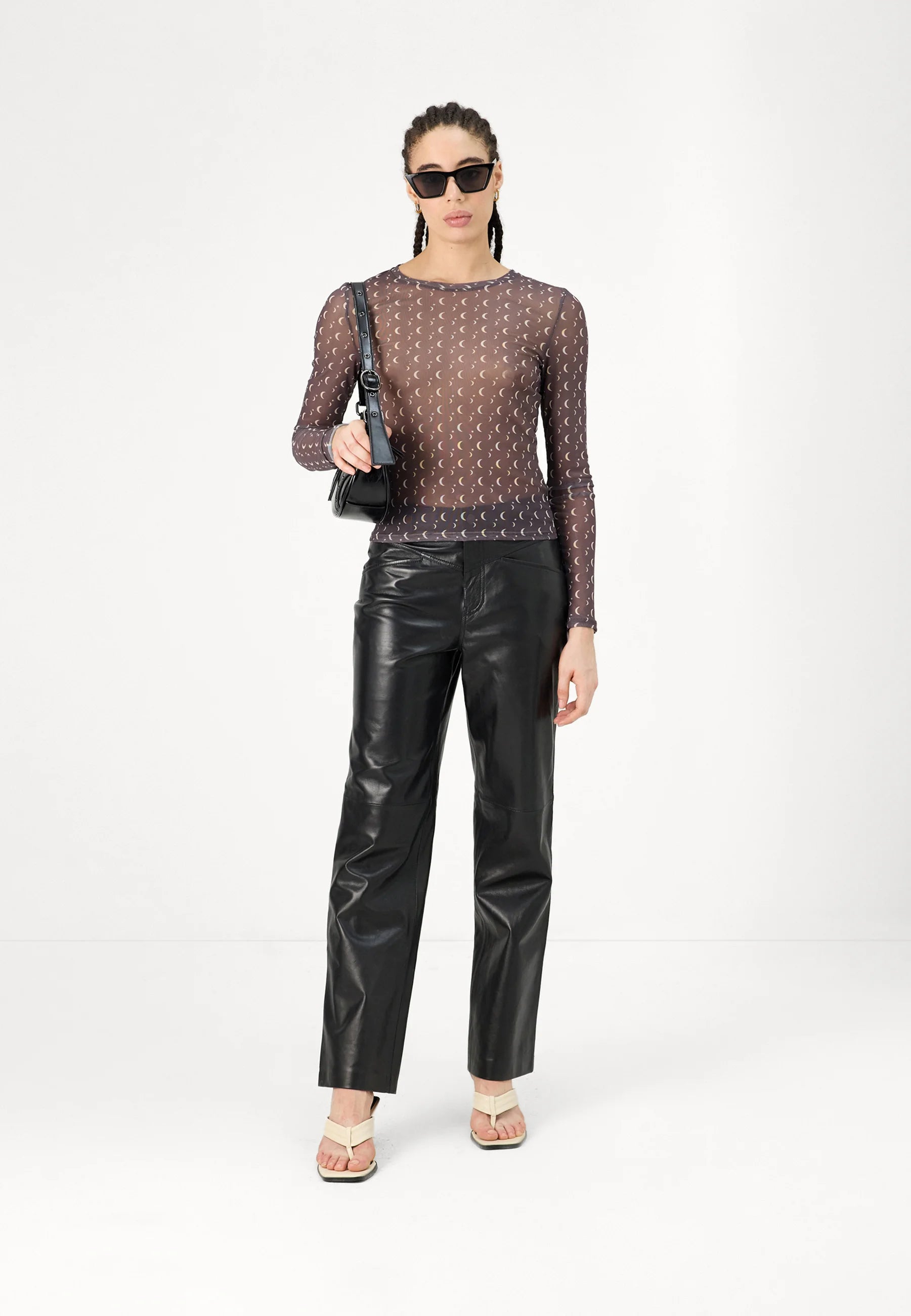 NOISY MAY JUDITH L/S MESH TOP