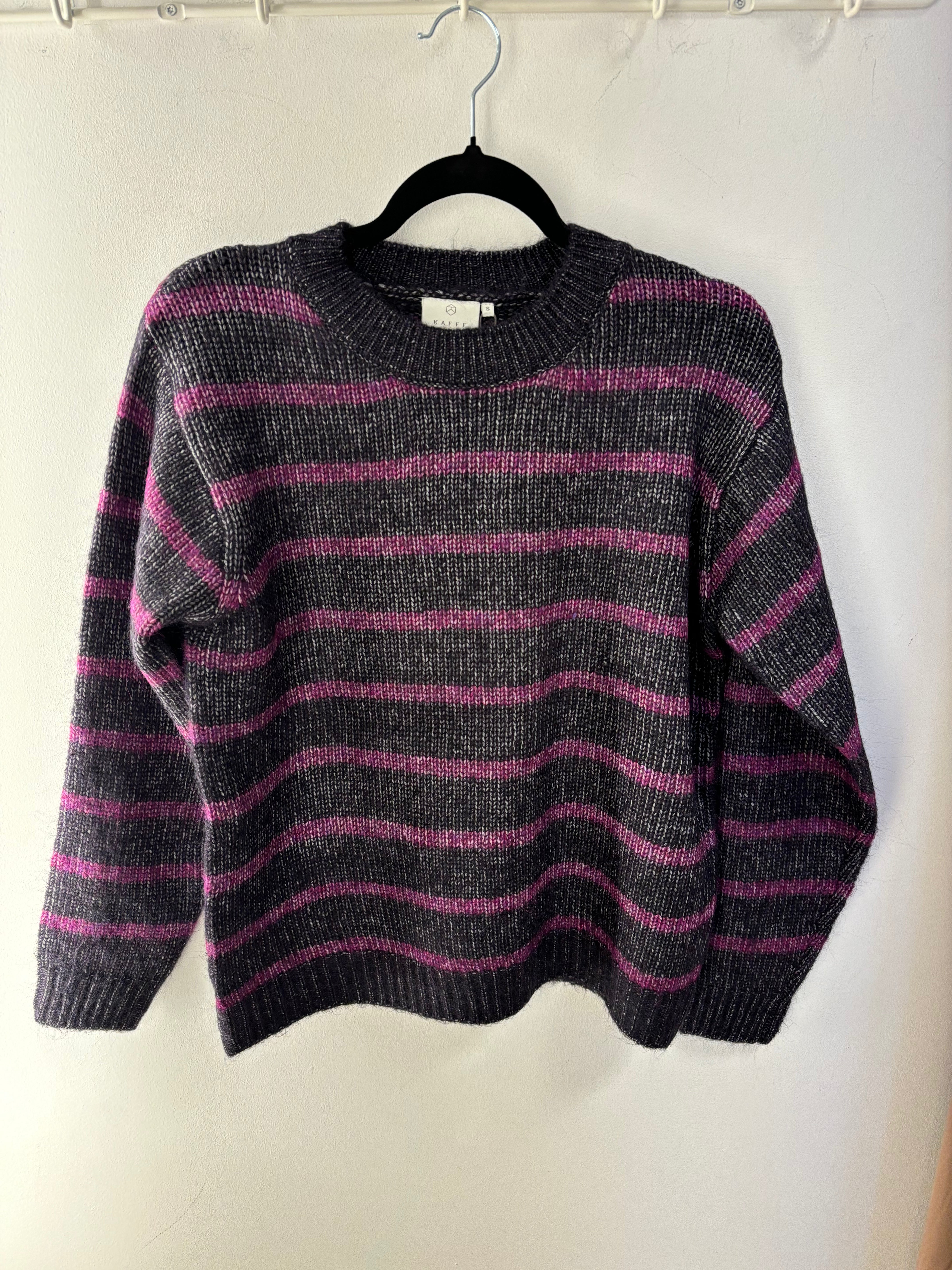 KAFFE KATRINA STRIPED PULLOVER