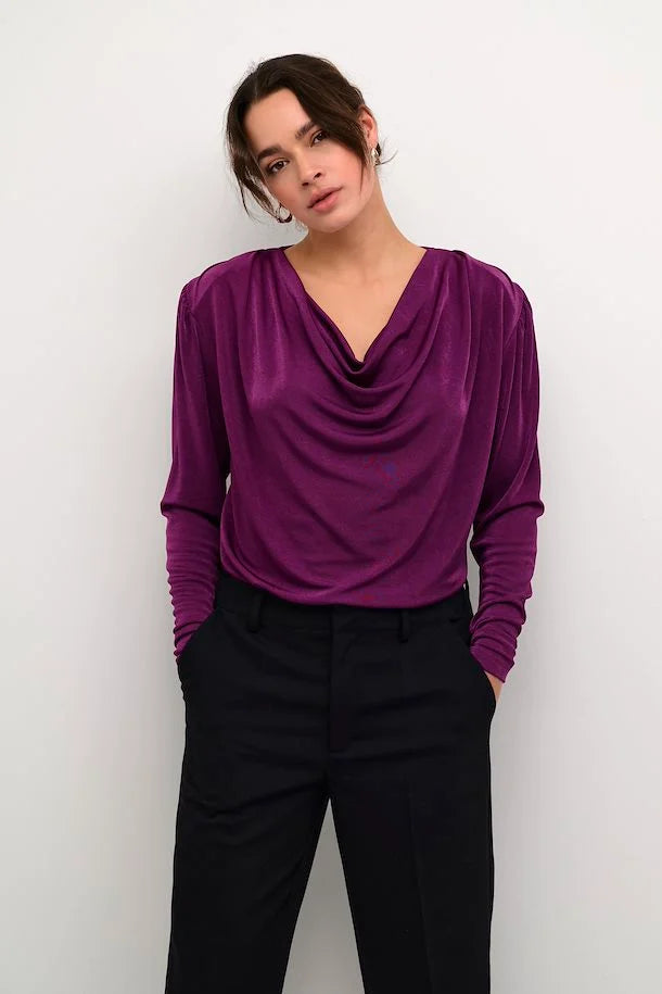 KAFFE GINA JERSEY BLOUSE