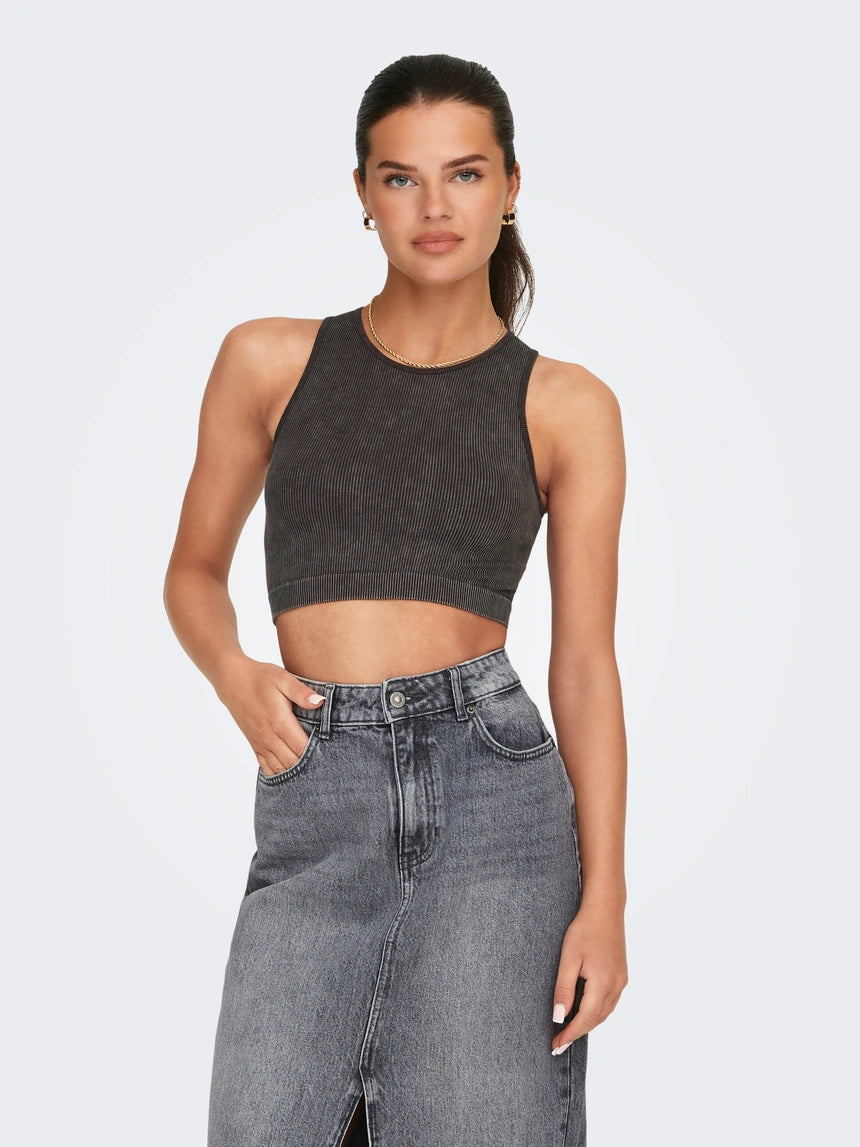 ONLY LEA SEAMLESS S/L STONE CROP TOP