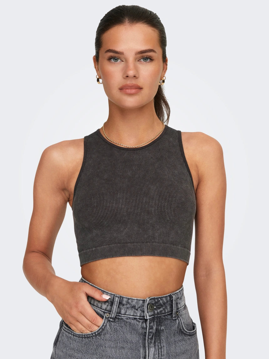 ONLY LEA SEAMLESS S/L STONE CROP TOP